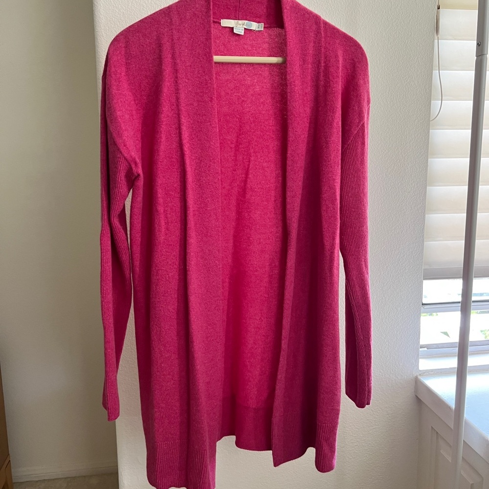 Boden Women’s Pink Cashmere Cardigan Sweater Lightweight Open Front sz4